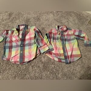 Baby Gap Pastel Plaid Button Downs